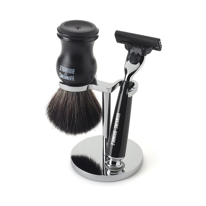 Hawkins & Brimble Com - Black Handle Razor Featuring Gillette Mach3 Blade