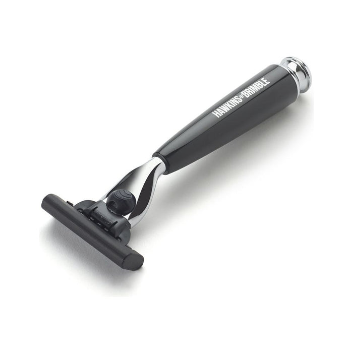 Hawkins & Brimble Com - Black Handle Razor Featuring Gillette Mach3 Blade