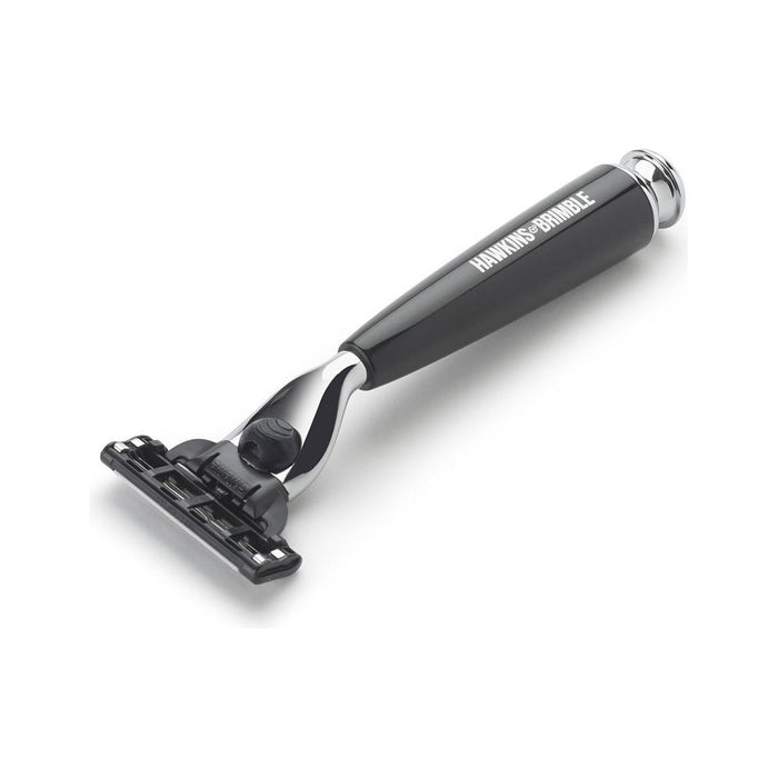 Hawkins & Brimble Com - Black Handle Razor Featuring Gillette Mach3 Blade