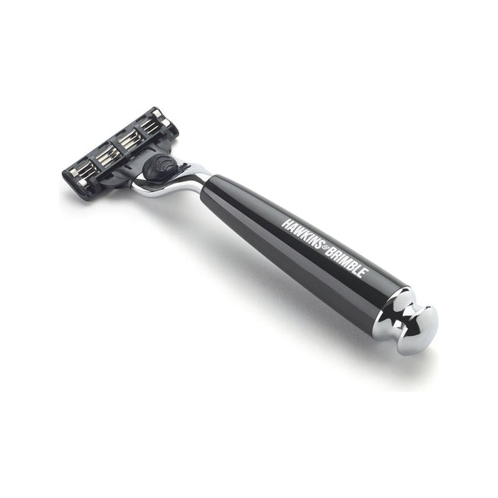 Hawkins & Brimble Com - Black Handle Razor Featuring Gillette Mach3 Blade