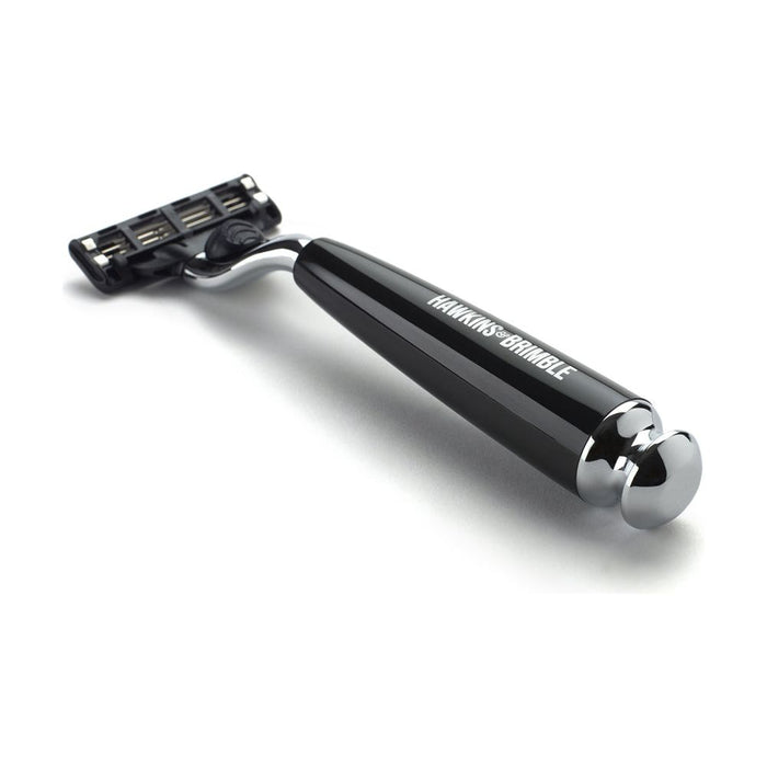 Hawkins & Brimble Com - Black Handle Razor Featuring Gillette Mach3 Blade
