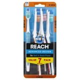 VIP Extensions Reach Advanced Design Toothbrush angled Neck Multi-Level Bristles Handle Scraper count (Packaging and Color May Vary) 7pcs