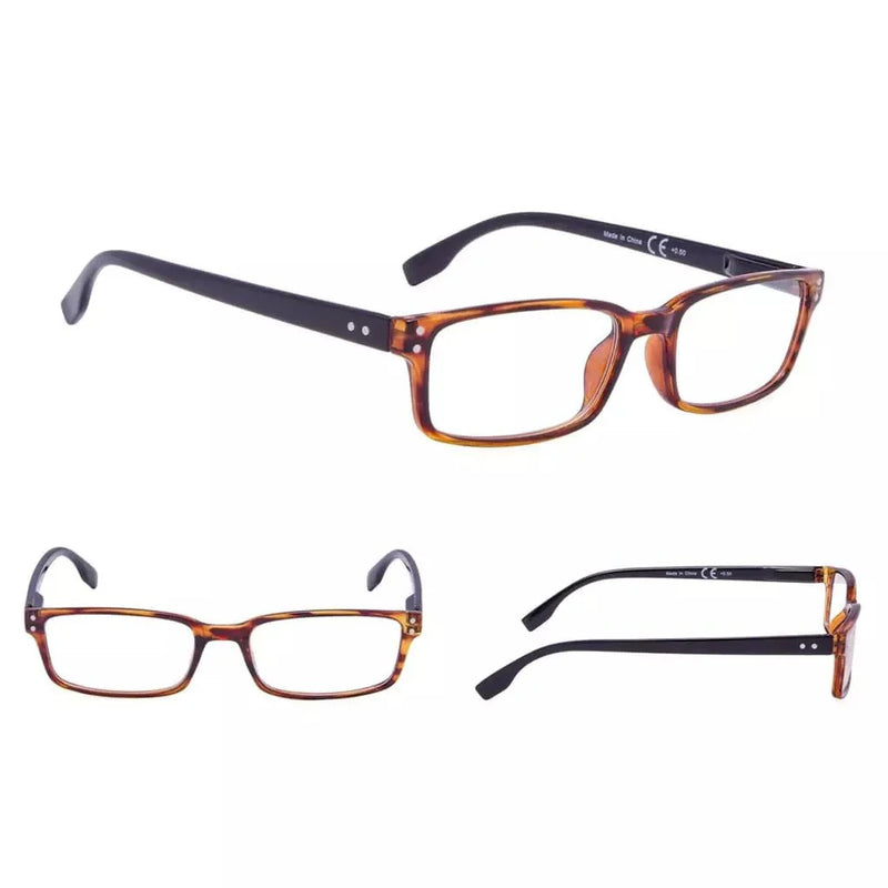 eyekeeper.com READING GLASSES 3 Pack Stylish Rectangle Readers 3-R097 Eyeglasses