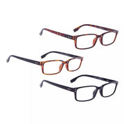 eyekeeper.com READING GLASSES 3 Pack Stylish Rectangle Readers 3-R097 Eyeglasses