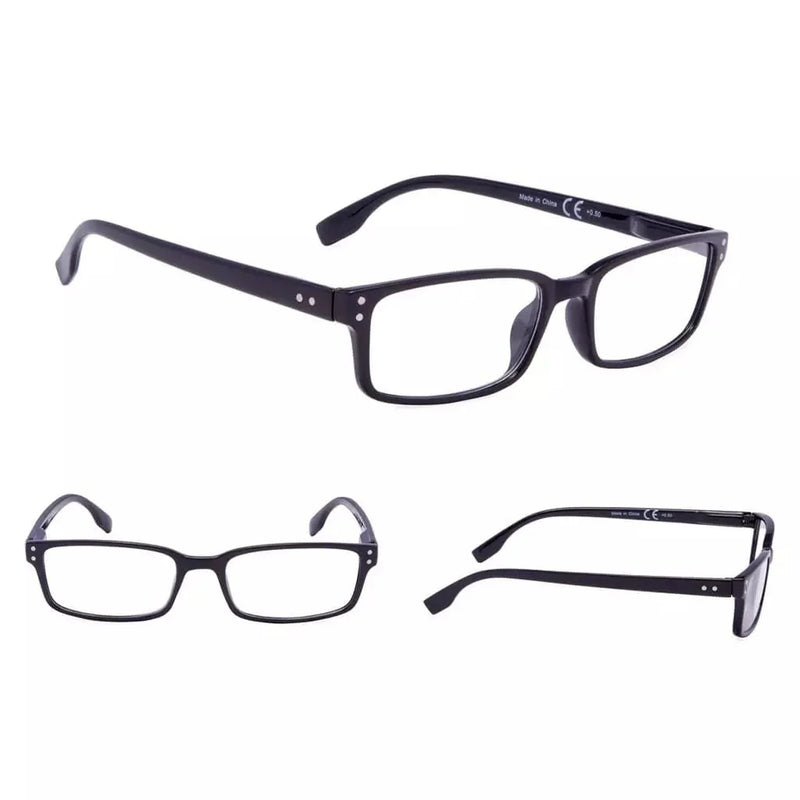 eyekeeper.com READING GLASSES 3 Pack Stylish Rectangle Readers 3-R097 Eyeglasses