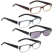 eyekeeper.com READING GLASSES 4 Pack Include Sunshine Readers 3-R012 Eyeglasses