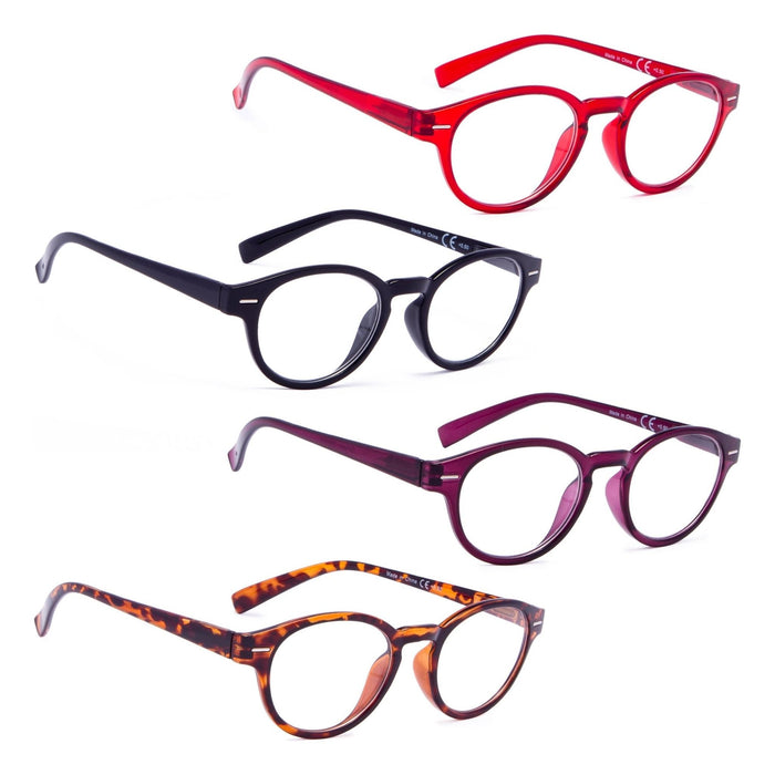 Eyekeeper.Com - Reading Glasses 4 Pack Retro Key Hole Readers 3-R091