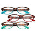 eyekeeper.com - 3 Pack Tortoise Arm Oval Reading Glasses R074D