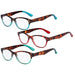 eyekeeper.com - 3 Pack Tortoise Arm Oval Reading Glasses R074D