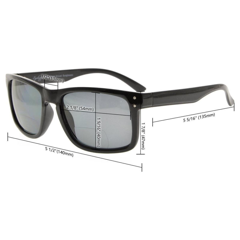 eyekeeper.com Rectangle Bifocal Reading Sunglasses Classic Readers S031-B Eyeglasses