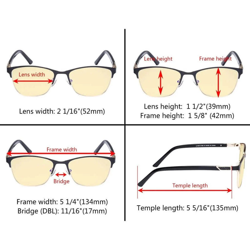 eyekeeper.com Rectangle Blue Light Blocking Eyeglasses LX19015-BB60 Eyeglasses