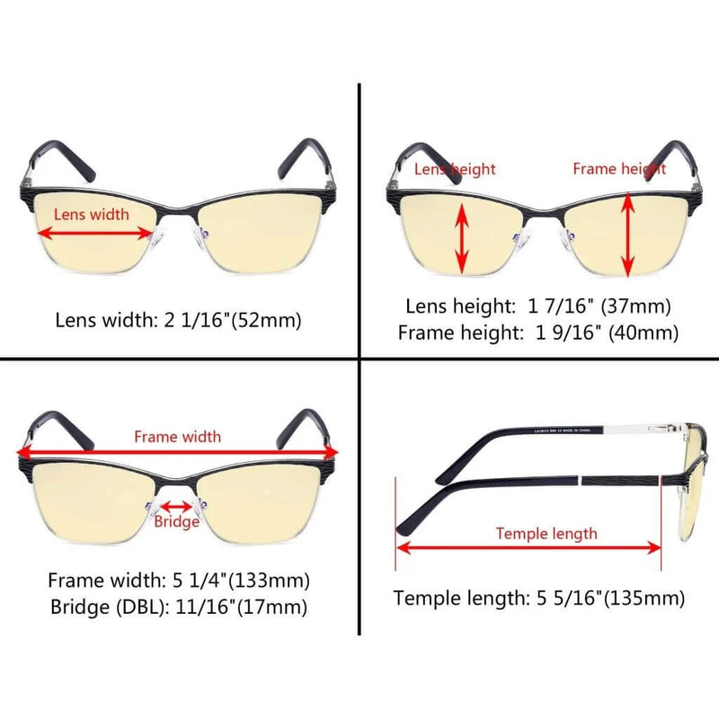 eyekeeper.com Rectangle Blue Light Blocking Eyeglasss LX19012-BB60 Eyeglasses