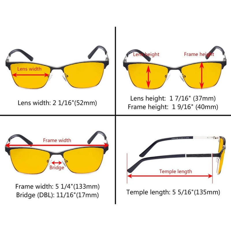 eyekeeper.com Rectangle Blue Light Blocking Eyeglasss LX19012-BB90 Eyeglasses