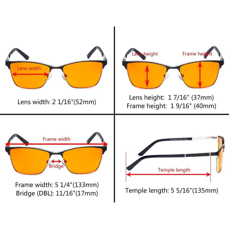 eyekeeper.com Rectangle Blue Light Blocking Eyeglasss LX19012-BB98 Eyeglasses