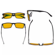 eyekeeper.com Rectangle Blue Light Blocking Reading Glasses Classic Readers HP802 Eyeglasses