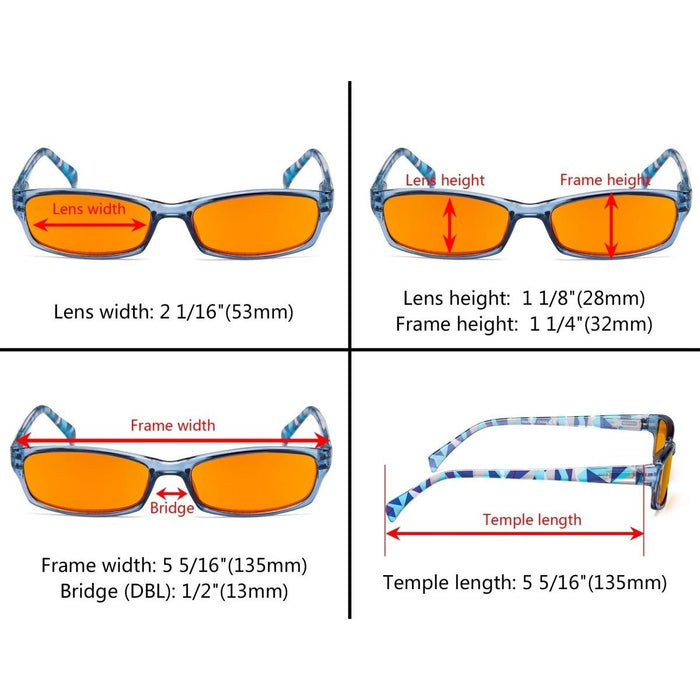 Eyekeeper.Com - Rectangle Blue Light Blocking Reading Glasses Dsrt1803