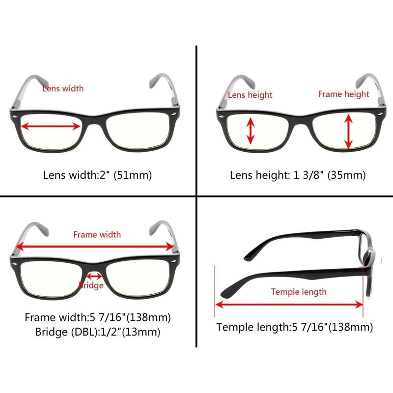 eyekeeper.com Rectangle Blue Light blocking Reading Glasses CG075 Eyeglasses