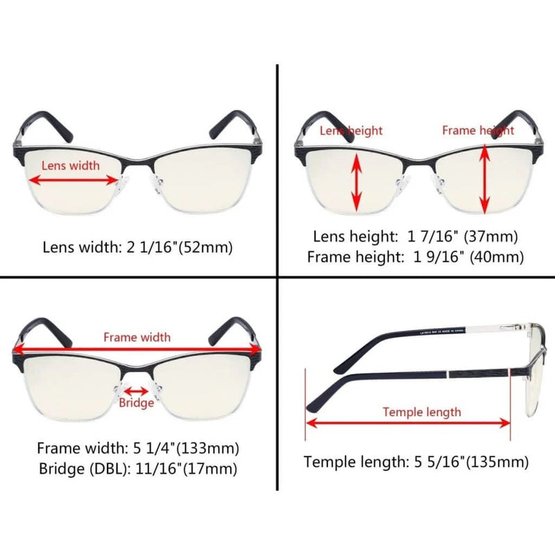 eyekeeper.com Rectangle Blue Light Filter Eyeglasss LX19012-BB40 Eyeglasses