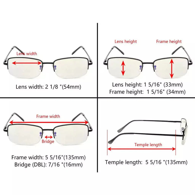 eyekeeper.com Rectangle Chic Blue Light Filter Reading Glasses 1-CG15015 Eyeglasses