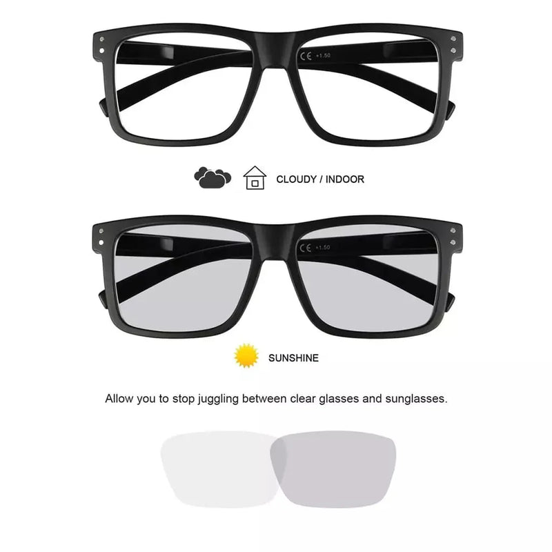 eyekeeper.com Rectangle Fashionable Transition Photochromic Reading Glasses BSR2142 Eyeglasses