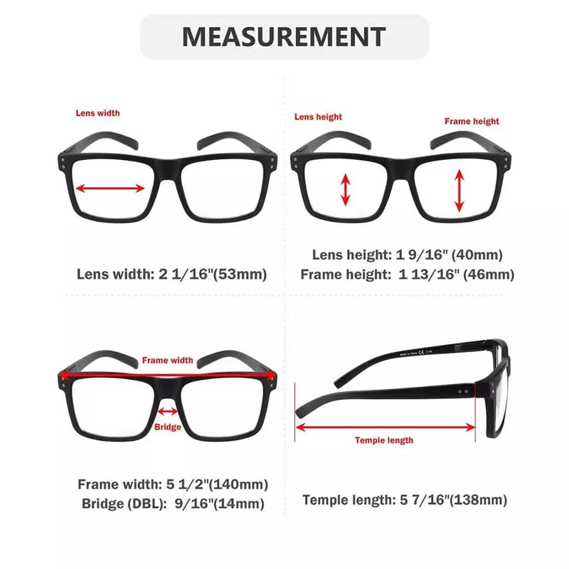 eyekeeper.com Rectangle Fashionable Transition Photochromic Reading Glasses BSR2142 Eyeglasses