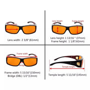 eyekeeper.com Rectangle Fitover Glasses Blue Light Blocking Eyeglasses DSXM1805 Eyeglasses