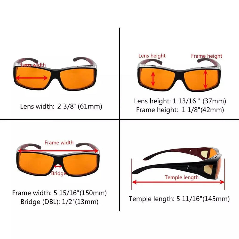 eyekeeper.com Rectangle Fitover Glasses Blue Light Blocking Eyeglasses DSXM1805 Eyeglasses