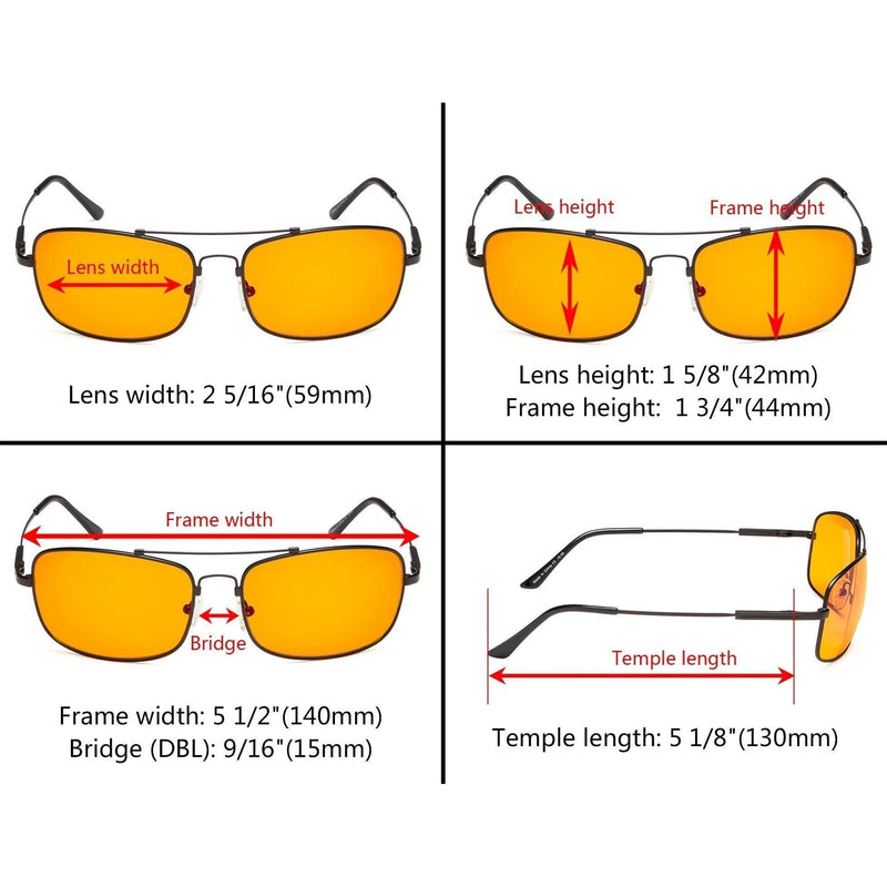 eyekeeper.com Rectangle Titanium Blue Light Blocking Eyeglasses DS1805 Eyeglasses