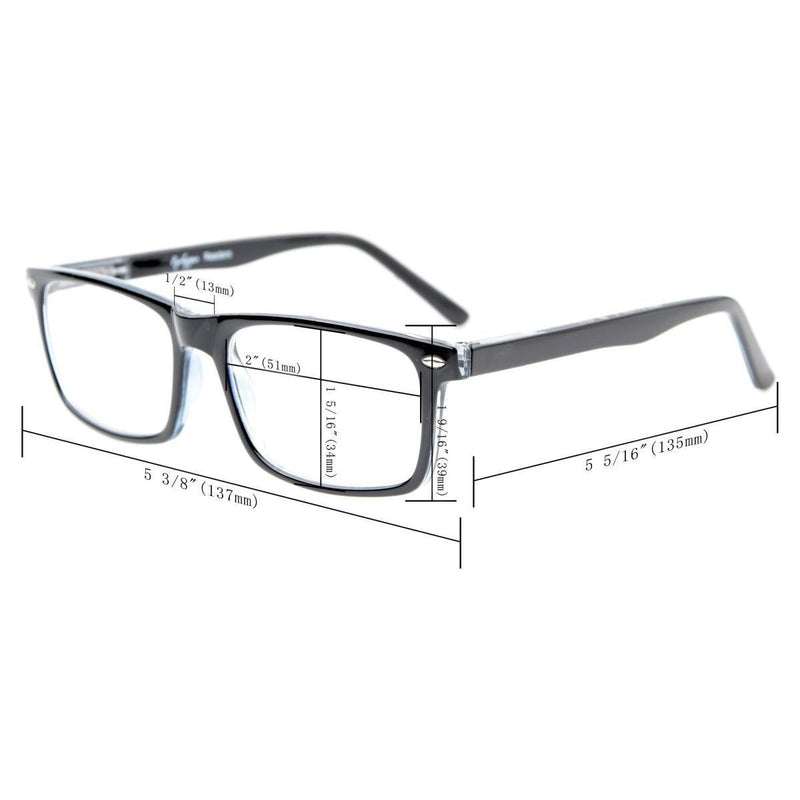 eyekeeper.com Rectangle Reading Glasses Classic Style Readers R899-5 Eyeglasses