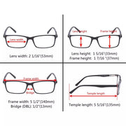 eyekeeper.com Rectangle Reading Glasses Comfort Classic Readers R802 Eyeglasses