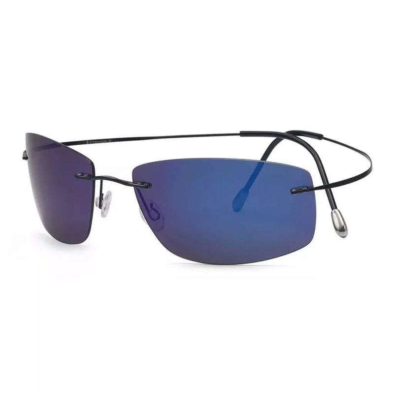 eyekeeper.com Rectangle Rimless Titanium Frame Polarized Sunglasses S1504 Sunglasses