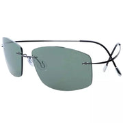 eyekeeper.com Rectangle Rimless Titanium Frame Polarized Sunglasses S1504 Sunglasses