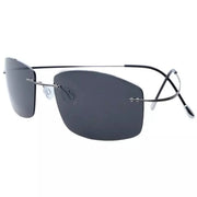 eyekeeper.com Rectangle Rimless Titanium Frame Polarized Sunglasses S1504 Sunglasses