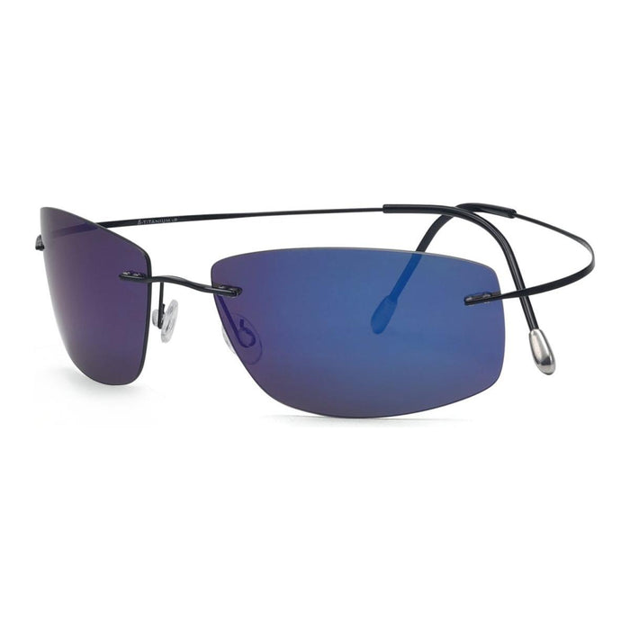 Eyekeeper.Com - Rectangle Rimless Titanium Frame Polarized Sunglasses S1504