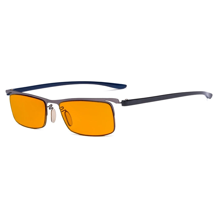 Eyekeeper.Com - Rectangle Half-Rim Blue Light Blocking Eyeglasses Ds12625