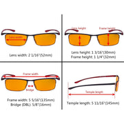 eyekeeper.com Rectangle Half-rim Blue Light Blocking Eyeglasses DS12625 Eyeglasses