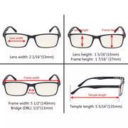 eyekeeper.com Rectangle Stylish Blue Light Filter Reading Glasses UVR802 Eyeglasses
