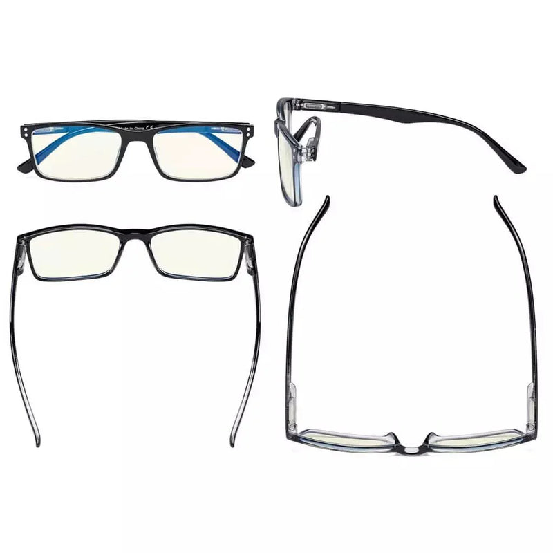 eyekeeper.com Rectangle Stylish Blue Light Filter Reading Glasses UVR802 Eyeglasses