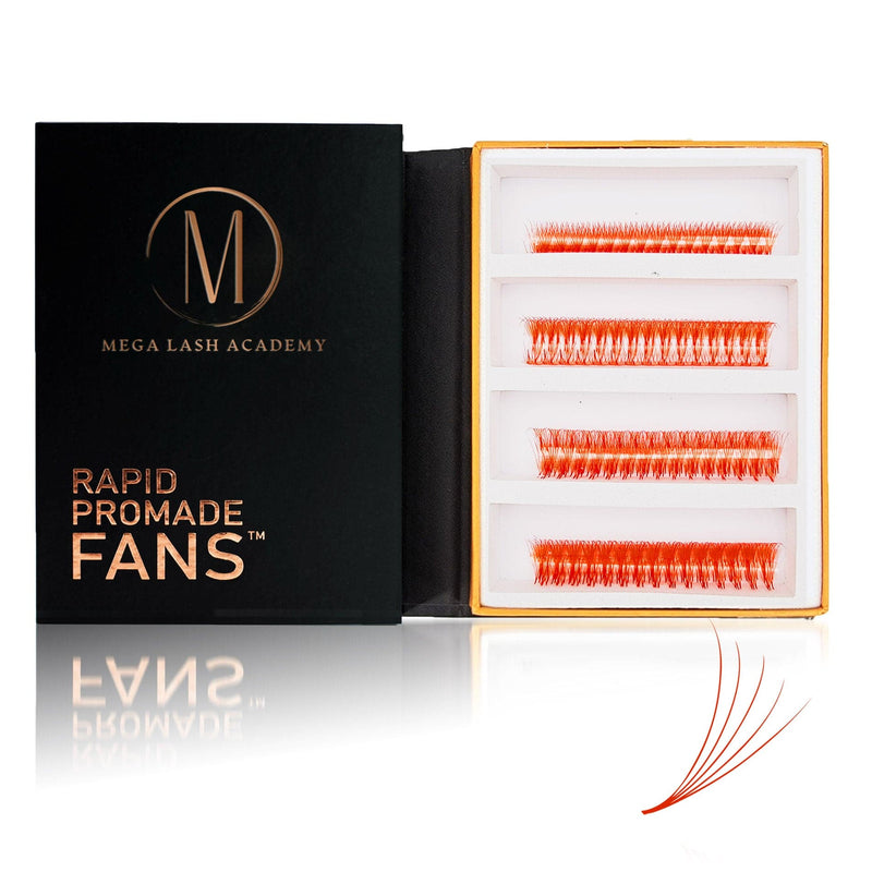 Mega Lash Academy Red 5D Rapid Promade Fans - 600 Fans Promade Fans