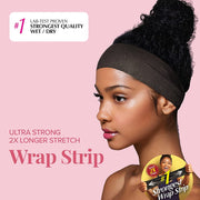 VIP Extensions Red Kiss Wrap Strips 2.5" Black Hair Accessories