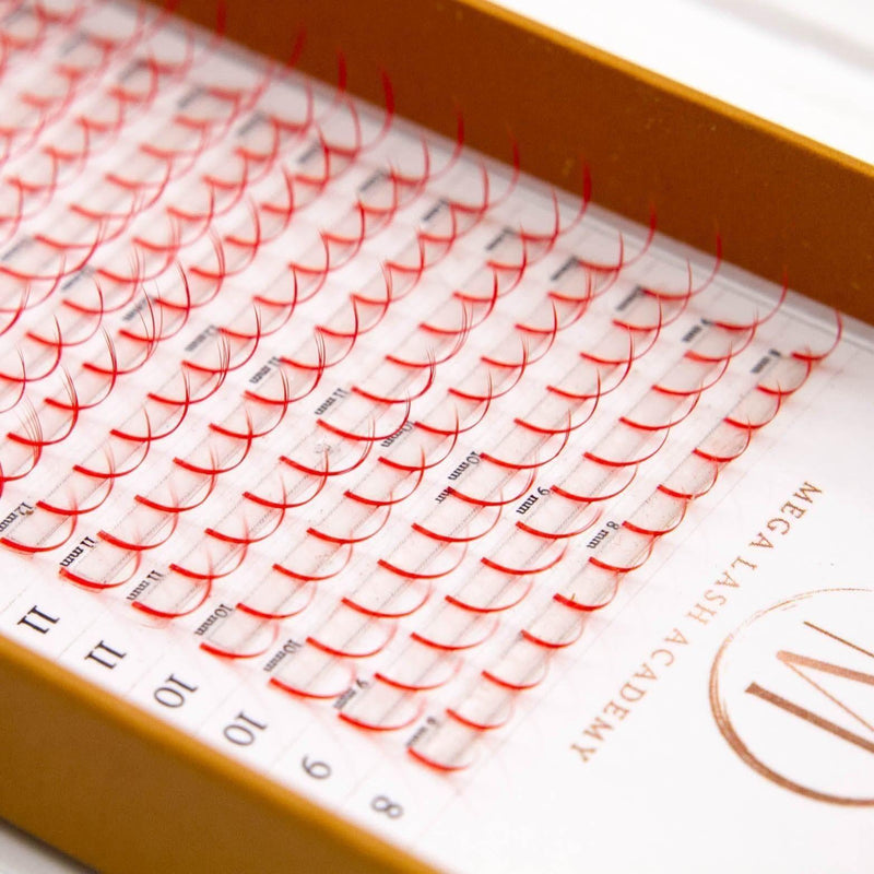 Mega Lash Academy Red Promade Spikes Lash Trays