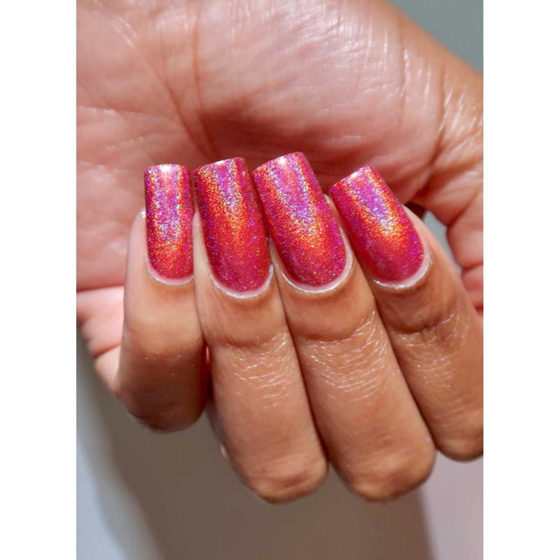UberChic Beauty Red-y For My Closeup - Holographic Polish Regular Polish