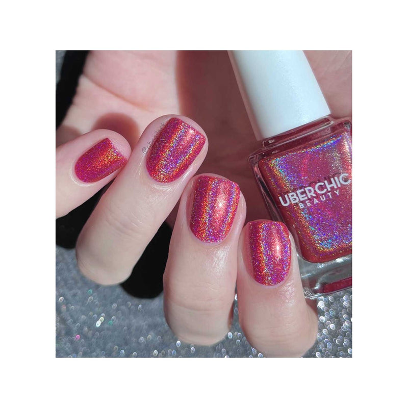 UberChic Beauty Red-y For My Closeup - Holographic Polish Regular Polish