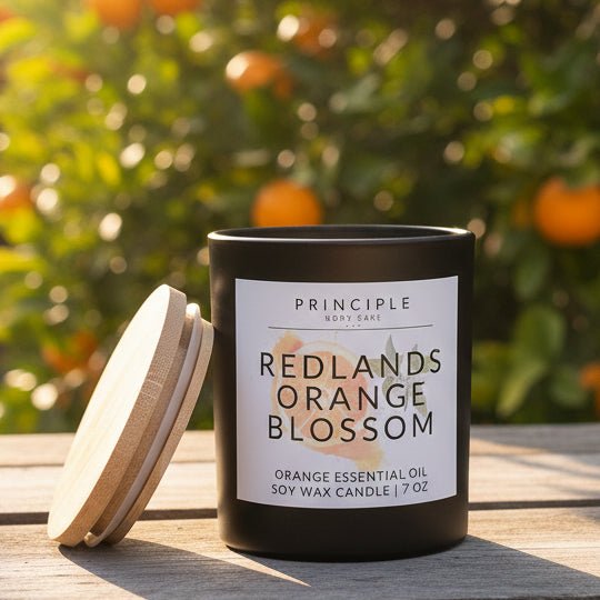 P R I N C I P L E Redlands Orange Blossom Soy Wax Candle Candles