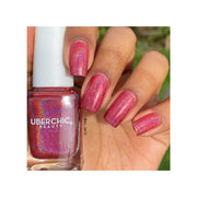 UberChic Beauty Red-y For My Closeup - Holographic Polish Regular Polish