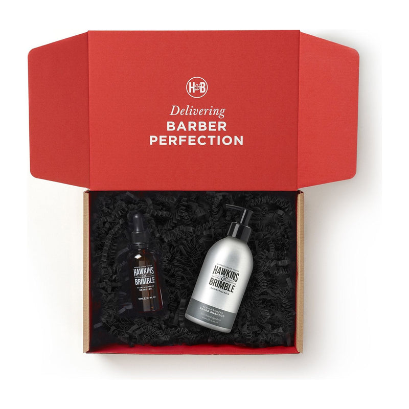 Hawkins & Brimble COM Eco-Refillable Beard Shampoo + Beard Oil Bundle