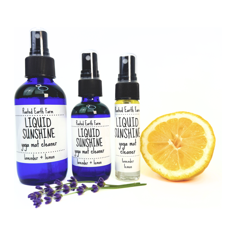 Rooted Earth Farm + Apothecary Liquid Sunshine Yoga Mat Cleaner Yoga Mat Sprays
