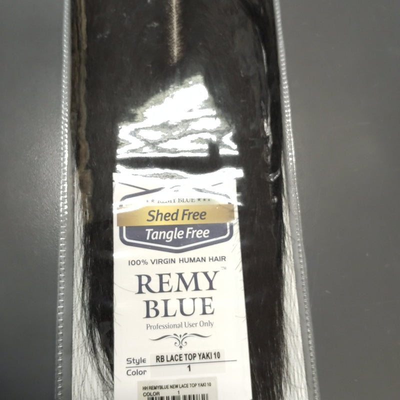 VIP Extensions remy blue lace top yaki 10" closure color 1 Hair Extension