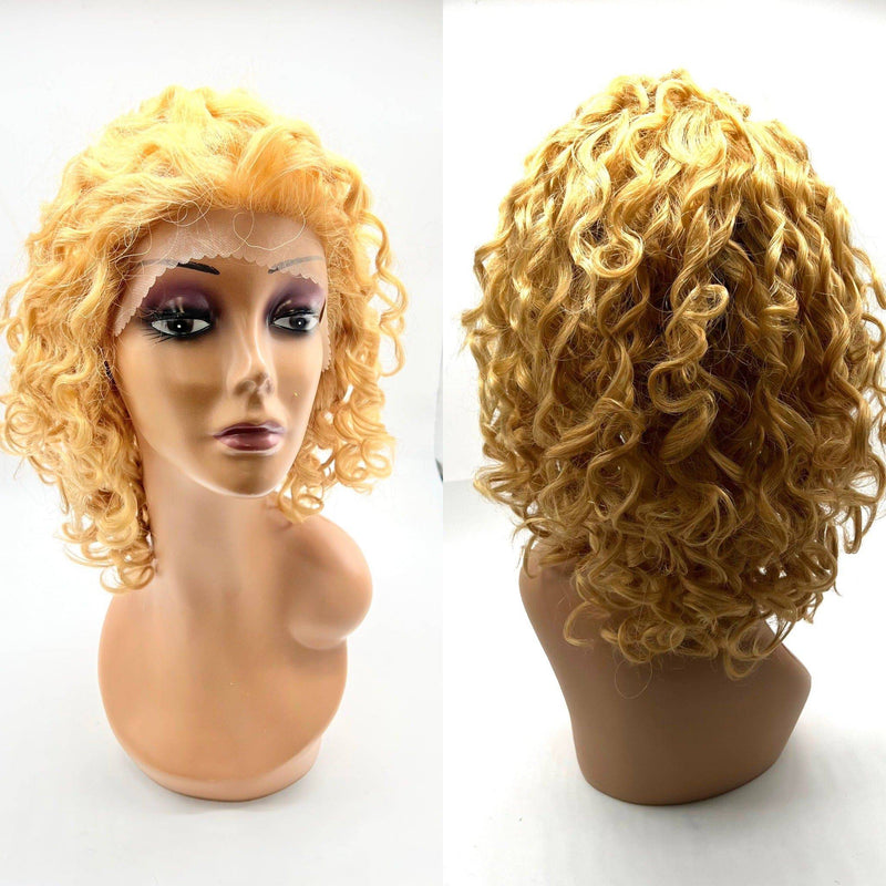VIP Extensions Remy Human Hair Lace Front Wig '500' (curly) 15" long Human Hair Wig