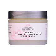 Glimmer Goddess® Organic Skin Care Organic AHA Face Mask – Renewing Treatment for Exfoliation & Glow Masks & Peels